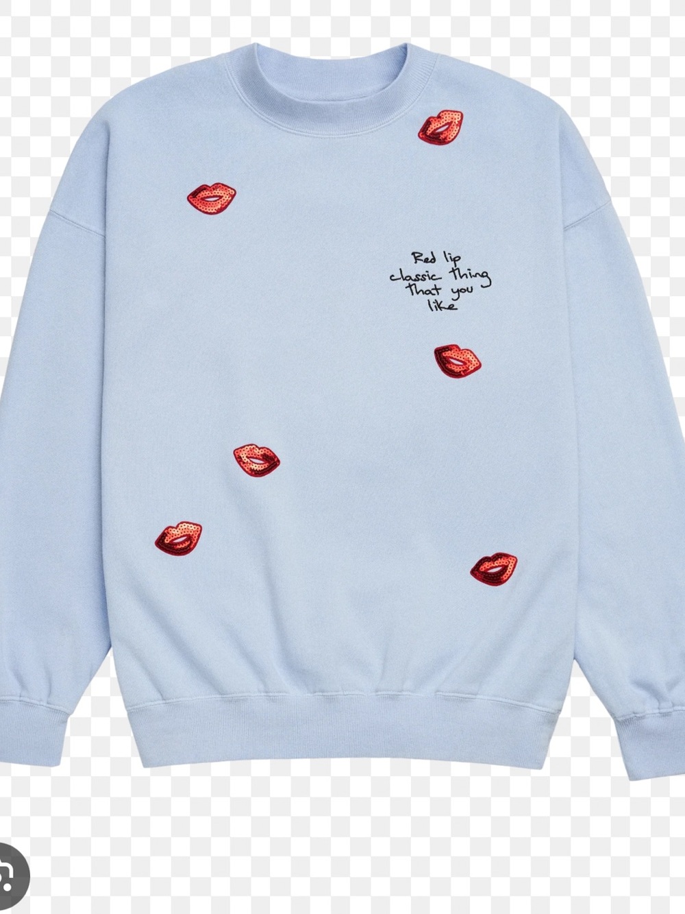 Taylor Swift Classic thing you like red sequin lips sweatshirt Sz S